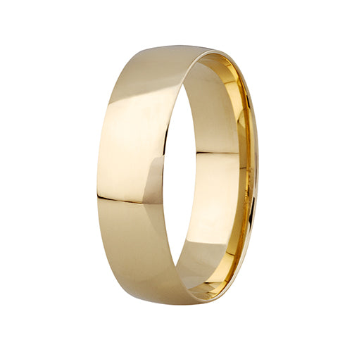 Men's Wedding Band: 9ct Yellow Gold Comfort Fit (6mm)