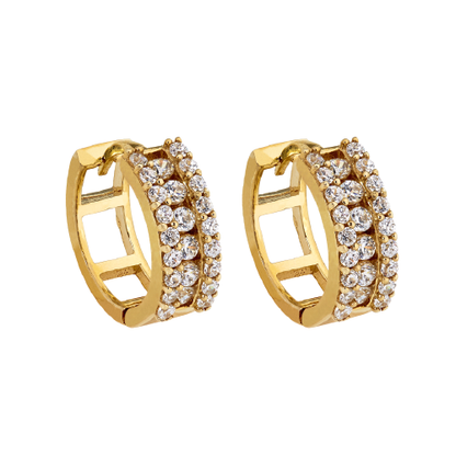9ct Yellow Gold Cubic Zirconia Huggies