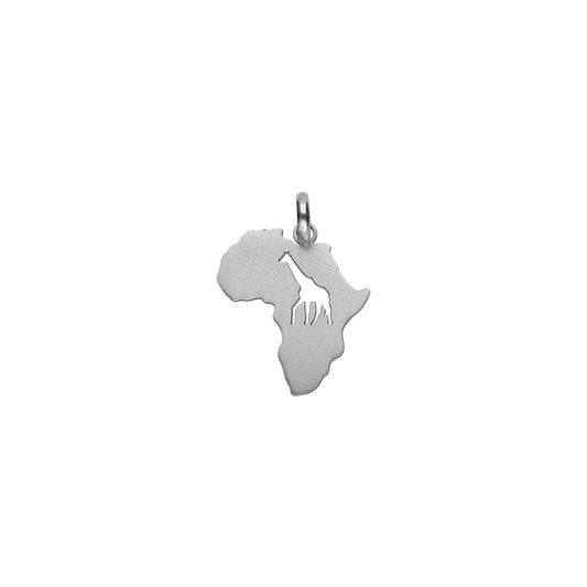 Amara Africa-Giraffe Cut Out- 9ct White Gold