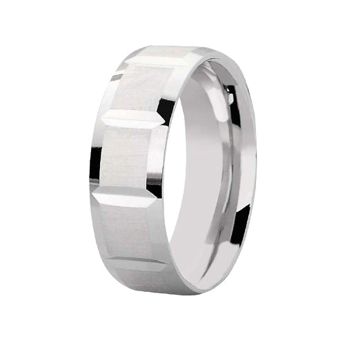 Men's Wedding Band: 9ct White Gold (6mm)