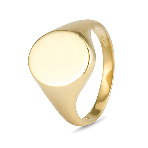 Oval Signet Ring (10mm x 12.50mm)- 9ct Yellow Gold