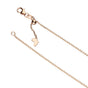 Wheat Adjustable Slider Chain with Africa Map Dangle- 9ct Rose Gold