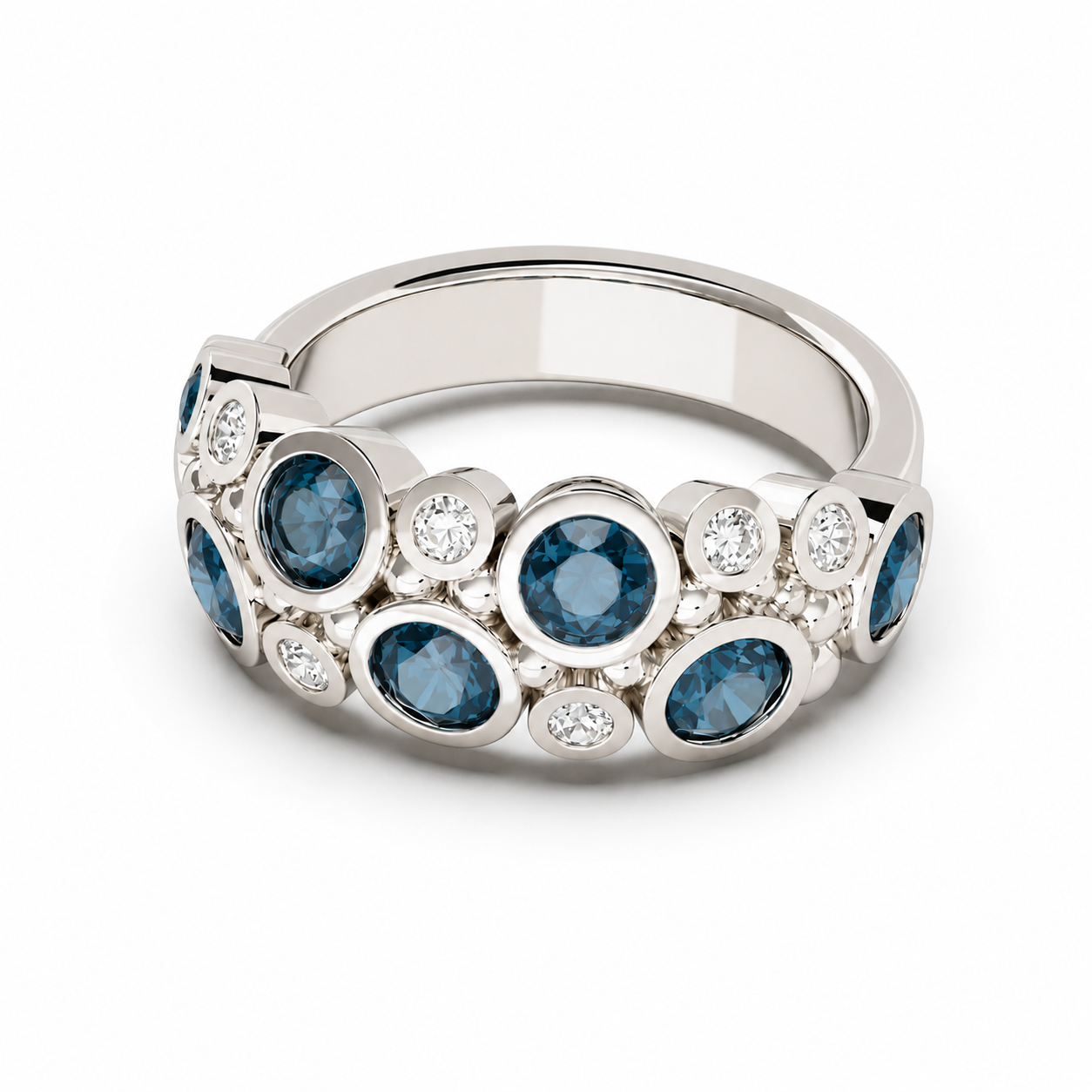 Bubble Ring - London Blue Topaz