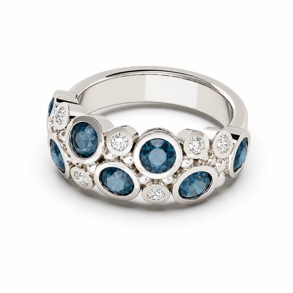 Bubble Ring - London Blue Topaz
