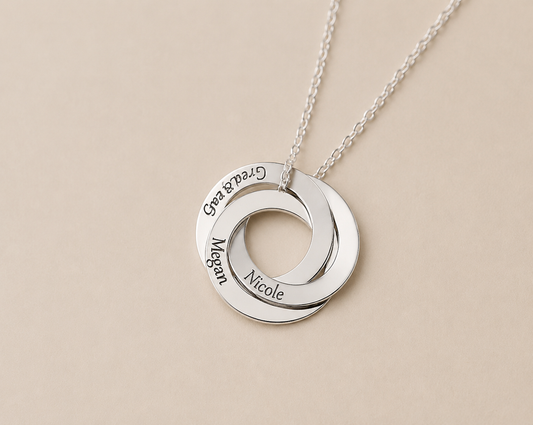 Russian Three Circle Name Pendant