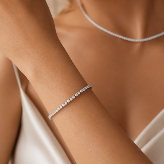 White Moissanite Tennis Bracelet