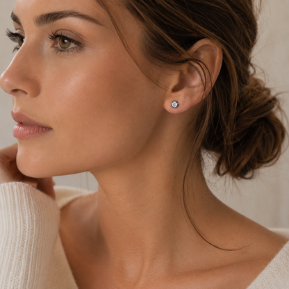 Moissanite Bubble Stud Earrings