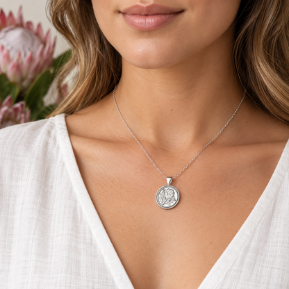 Round Fynbos Protea Pendant