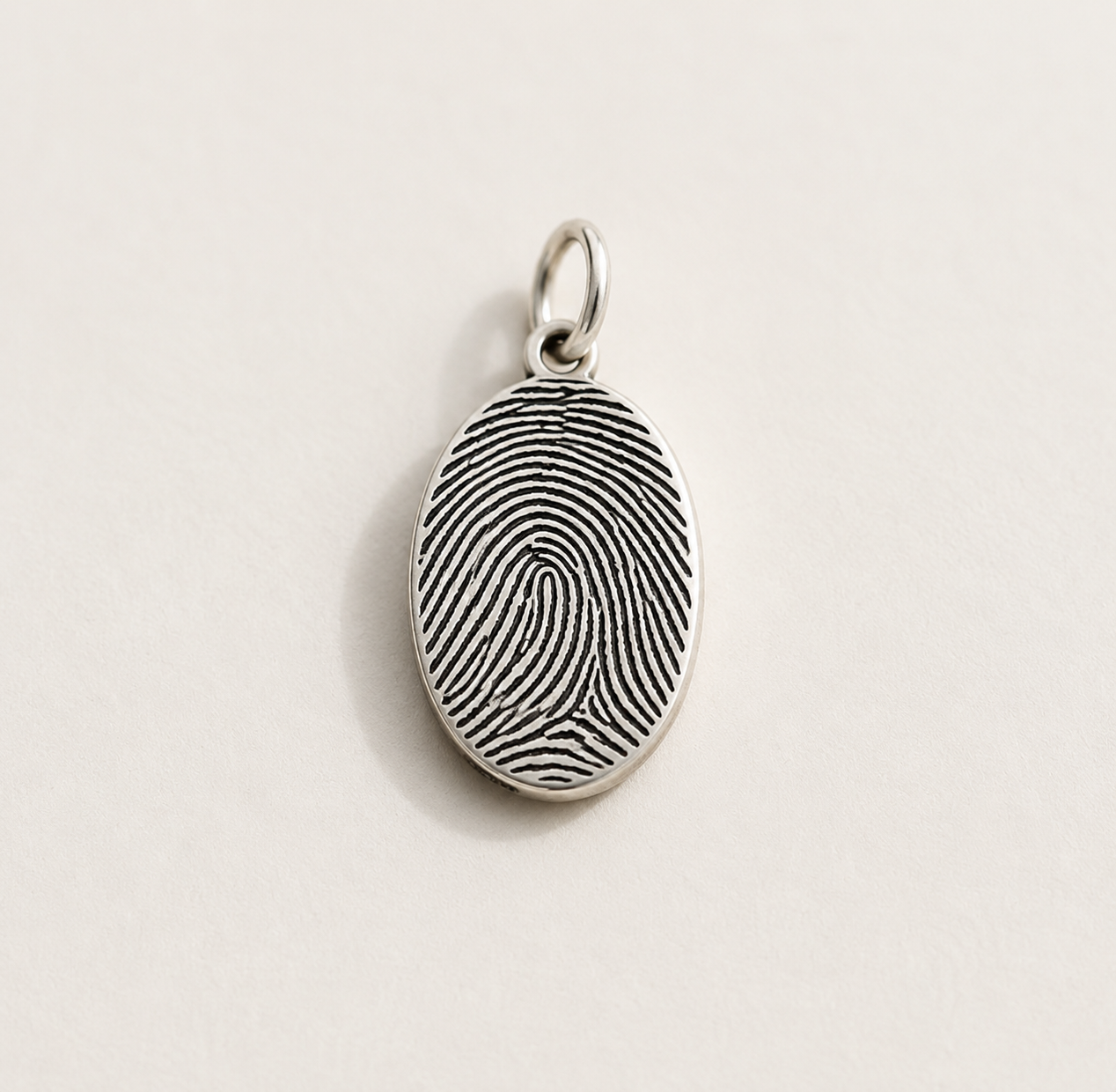 Oval Fingerprint Pendant