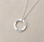 Single Circle Name Pendant — Swirly Font