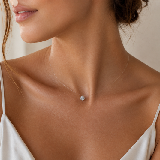 Moissanite Floating Necklace