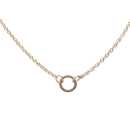 Circle Link Necklace (1.3mm)-9ct Yellow Gold