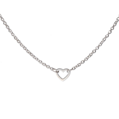 Heart Link Necklace (1.4mm)- Sterling Silver