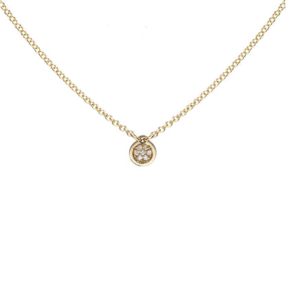 Single Illusion Necklace- 9ct Yellow Gold Diamond
