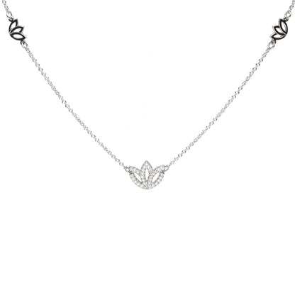 3 Protea Diamond Necklace- 9ct White Gold