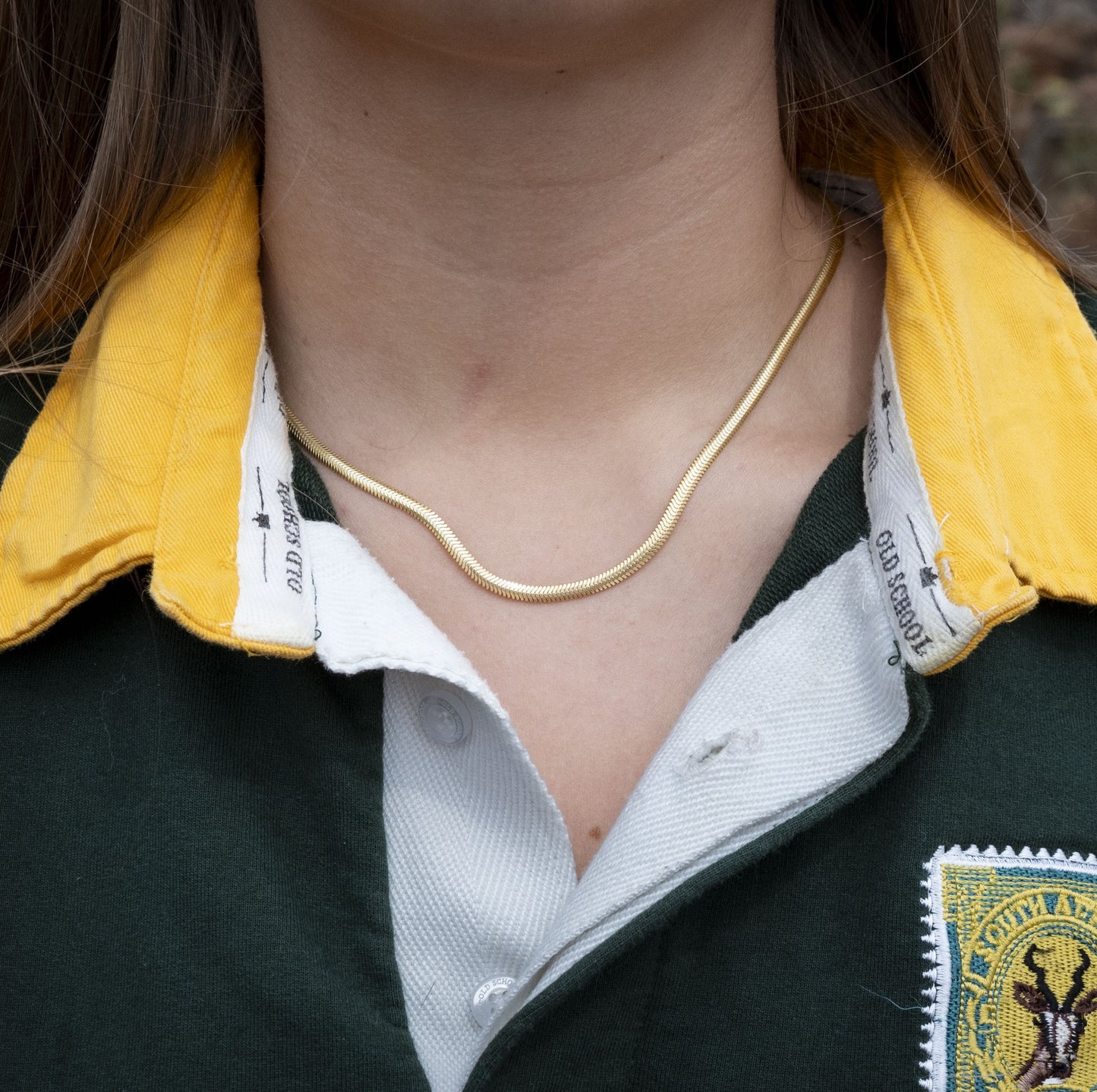 Gold Flat Snake Chain