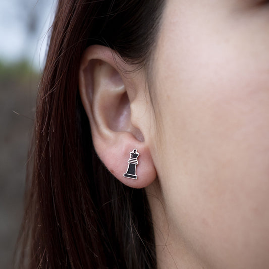 Silver Queen Stud Earrings