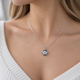 Round Birth Flower Necklace