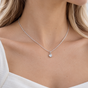 Silver 4mm Birthstone Necklace