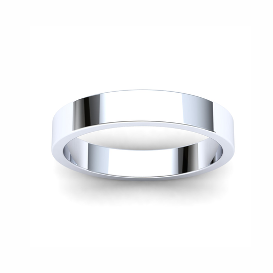 Men's Wedding Band: 925 Sterling Silver Flat band