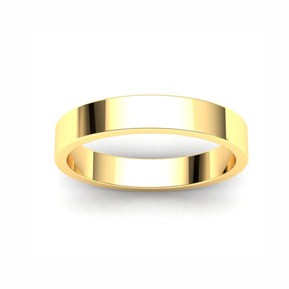 Men's Wedding Band: 9ct Yellow Gold Flat band