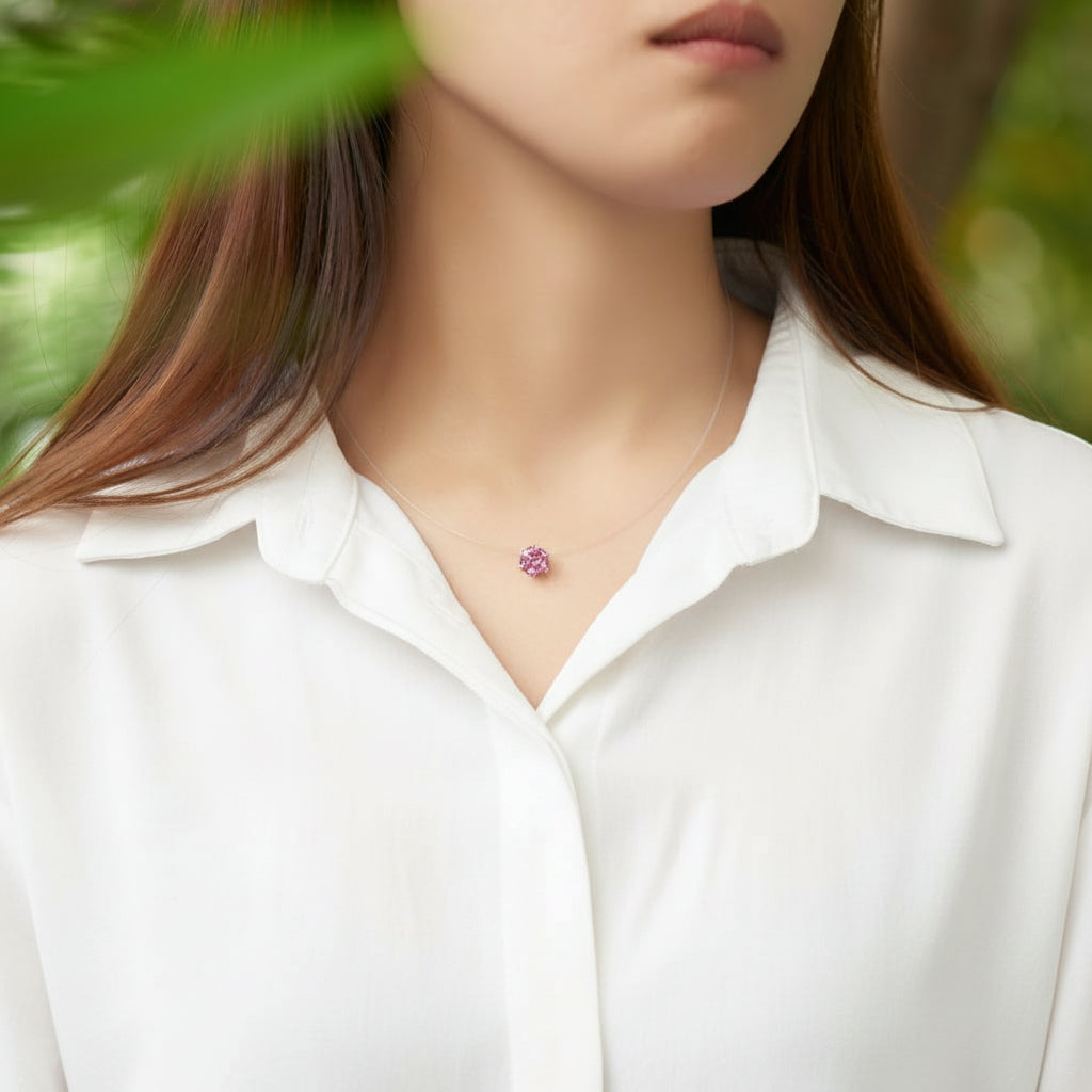 Moissanite Floating Necklace