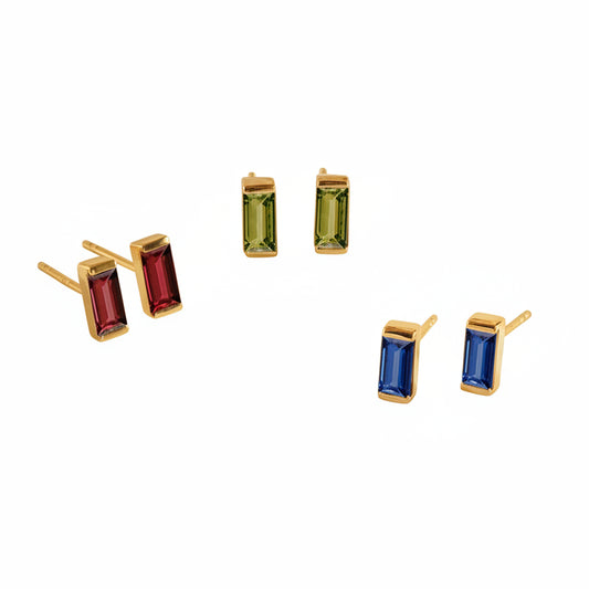 Birthstone Stud Earrings