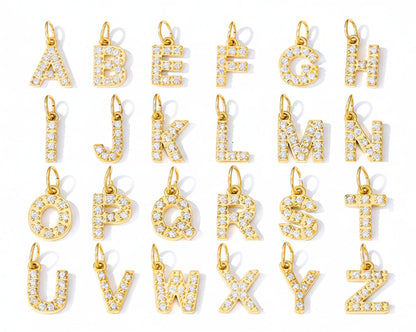 Initial Pendant with Cubic Zirconia