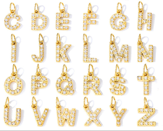 Initial Pendant with Cubic Zirconia