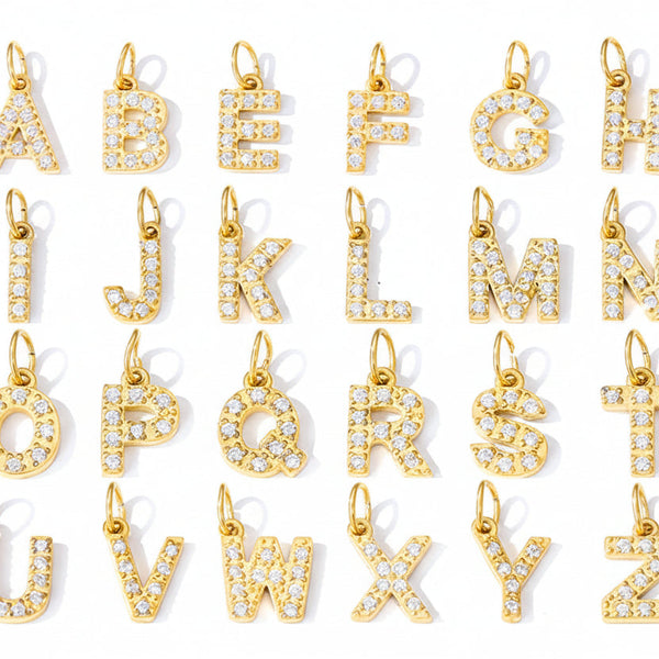 Initial Pendant with Cubic Zirconia
