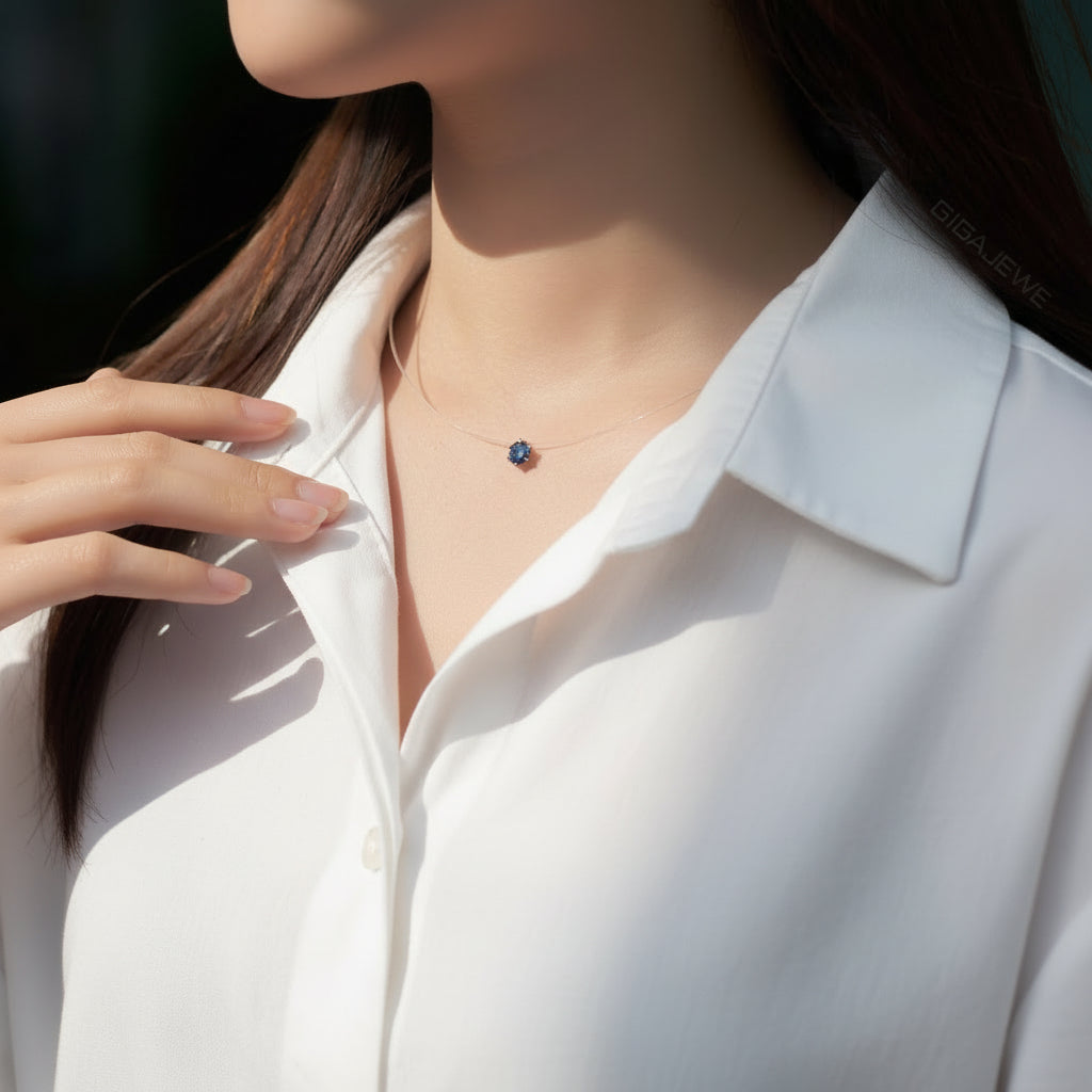 Moissanite Floating Necklace
