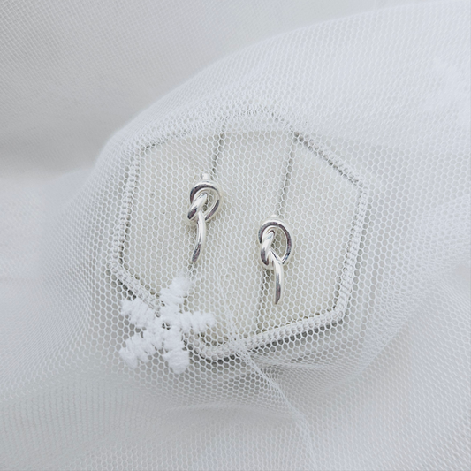 Sideway Knot Stud Earrings