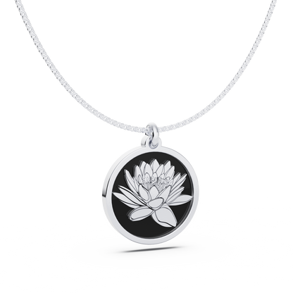 Round Birth Flower Necklace