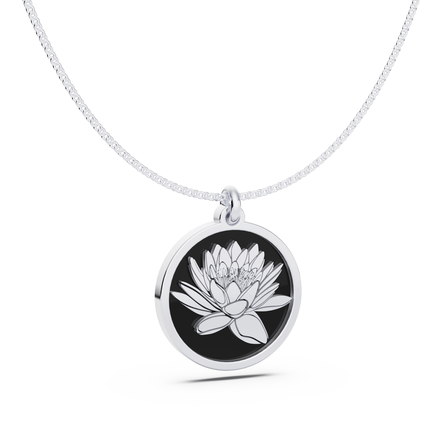 Round Birth Flower Necklace
