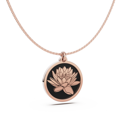 Round Birth Flower Necklace