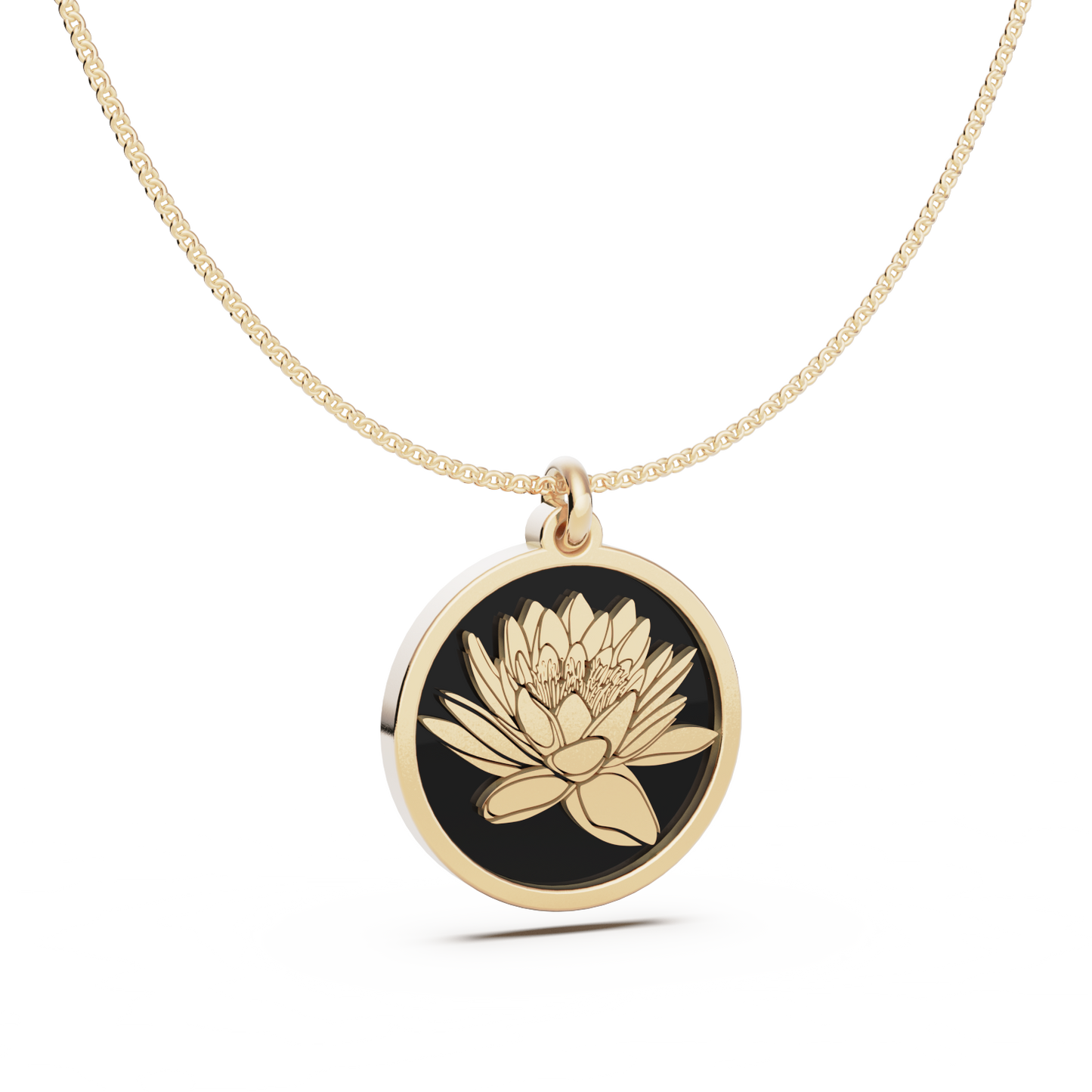Round Birth Flower Necklace