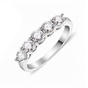 Moissanite Stack Rings — Round Cut 925 Silver