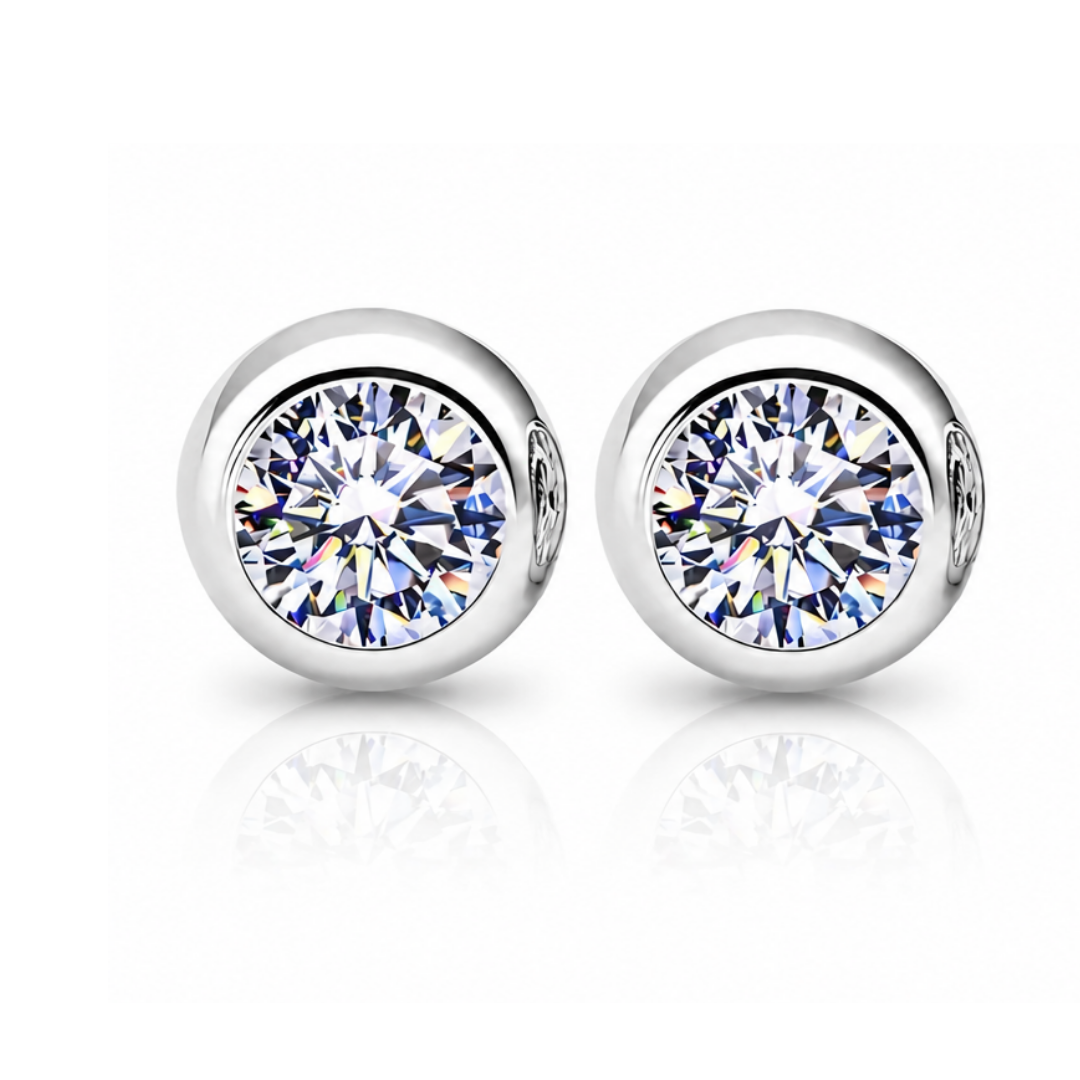 Moissanite Bubble Stud Earrings