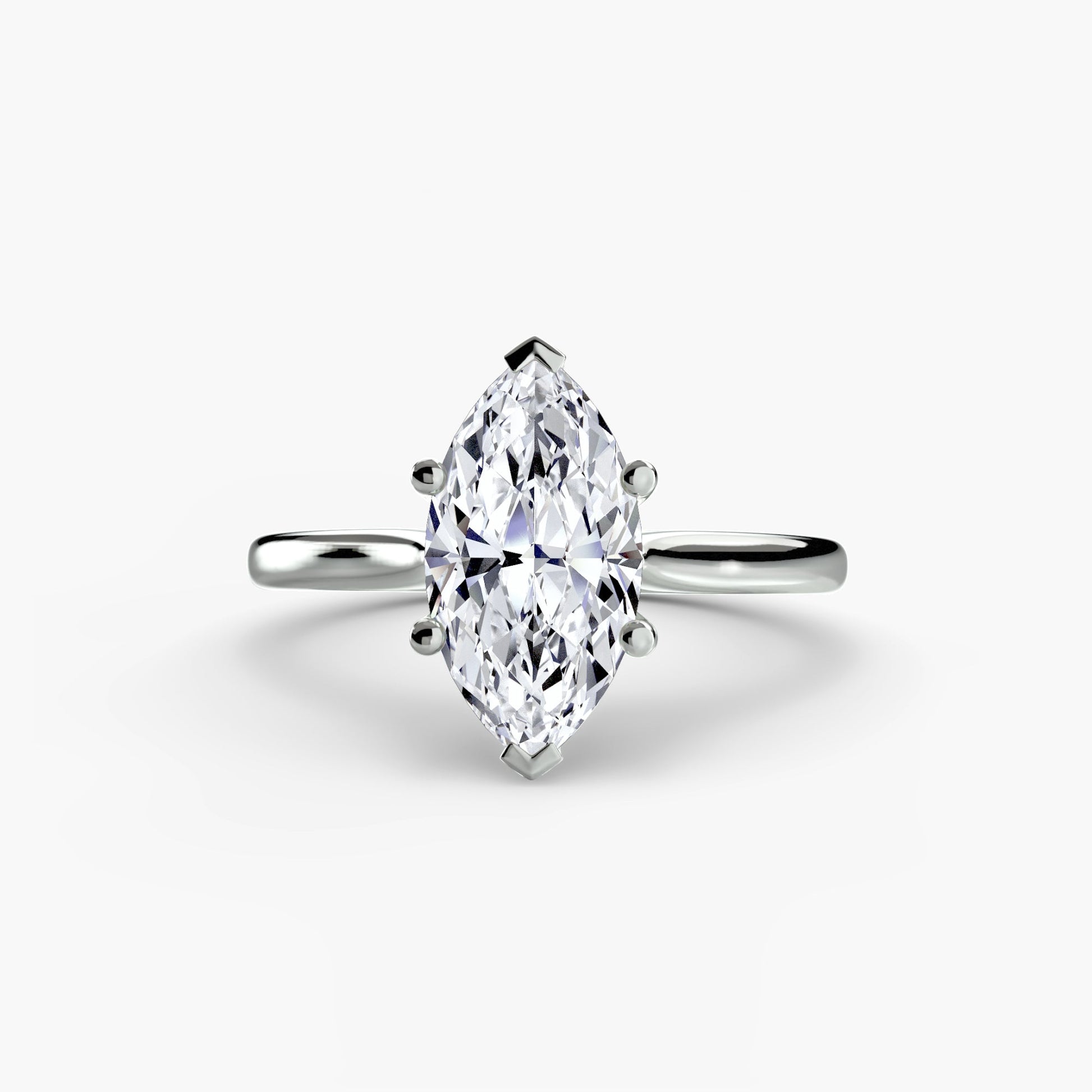 Isabeau Moissanite - White Gold Marquise
