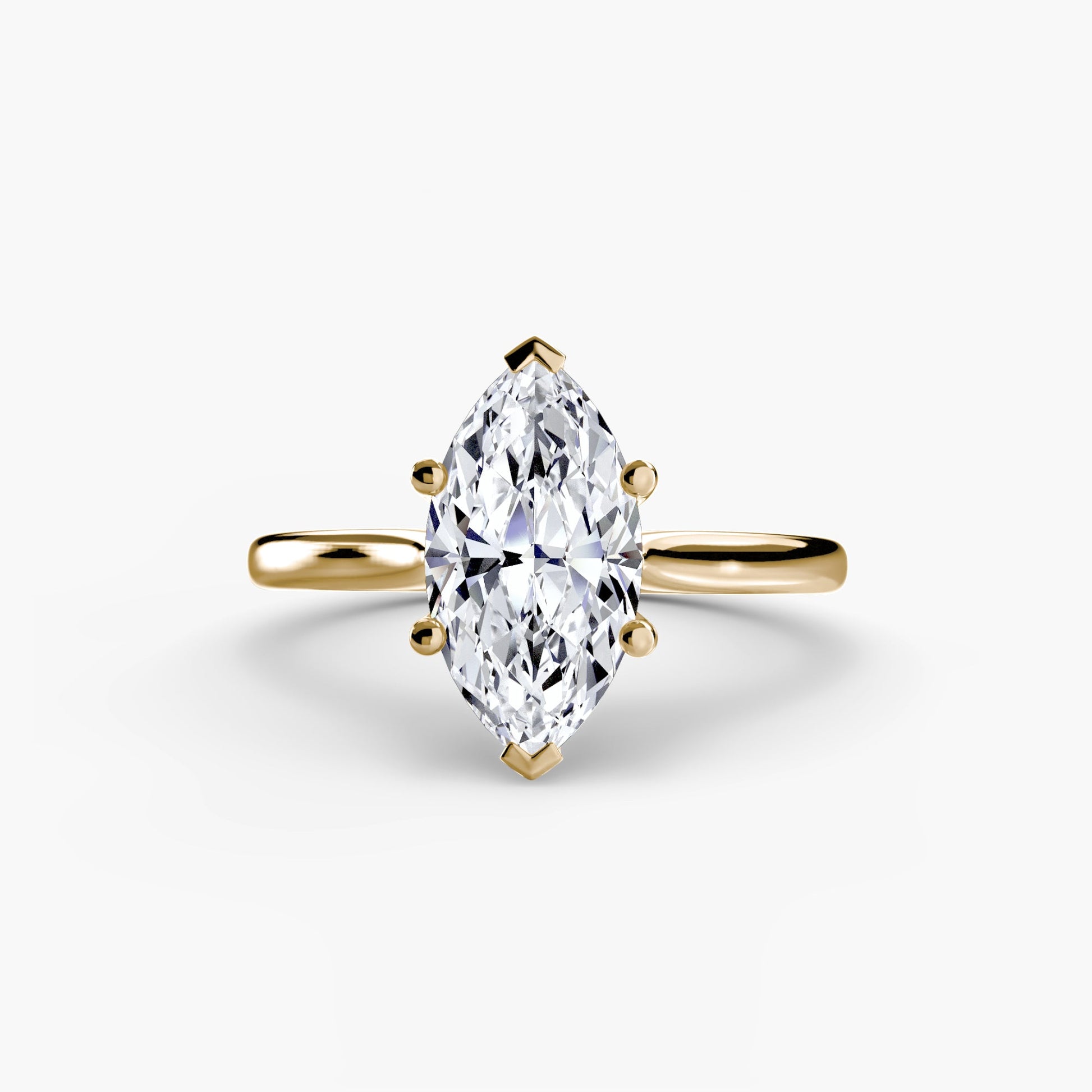 Isabeau Moissanite - Yellow Gold Marquise