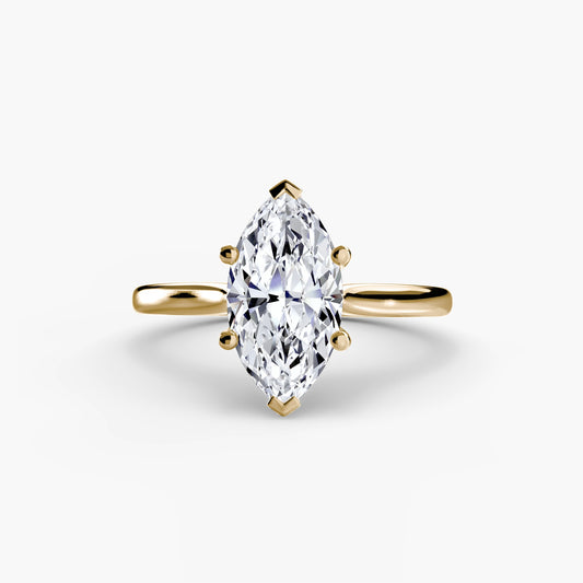 Isabeau Moissanite - Yellow Gold Marquise