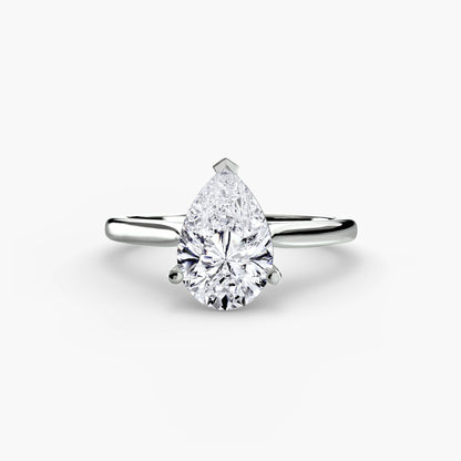 Isabeau Moissanite - White Gold Pear