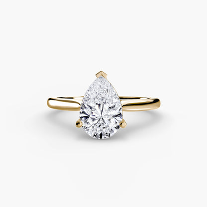 Isabeau Moissanite - Yellow Gold Pear