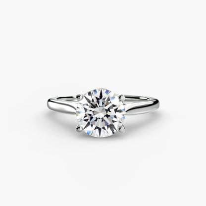 Isabeau Moissanite - White Gold Round
