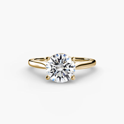 Isabeau Moissanite - Yellow Gold Round