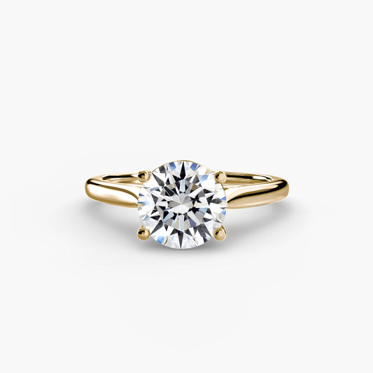 Isabeau Moissanite - Yellow Gold Round
