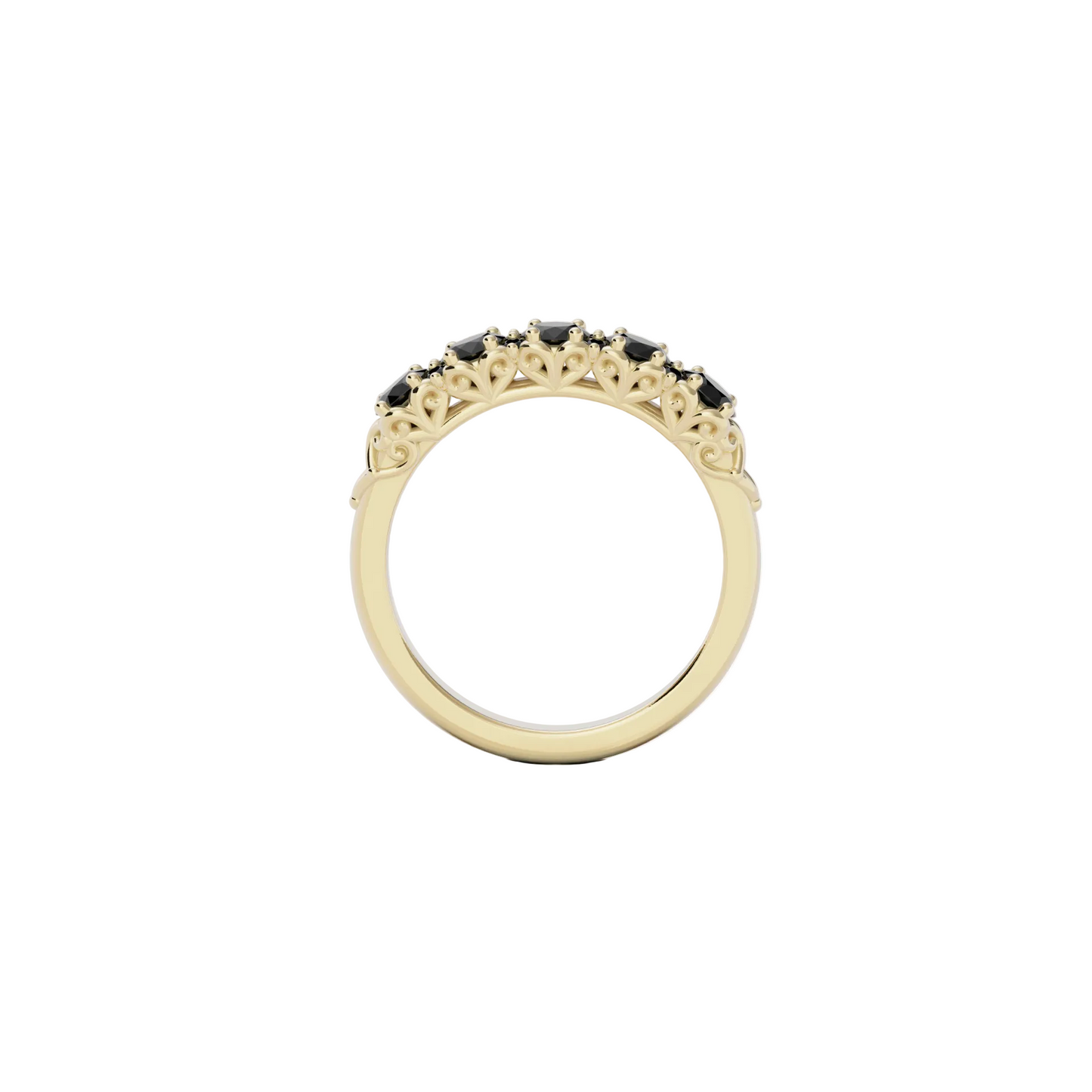 Kaitlyn - 9ct Gold with Black Stones