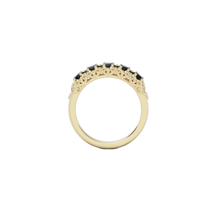 Kaitlyn - 9ct Gold with Black Stones