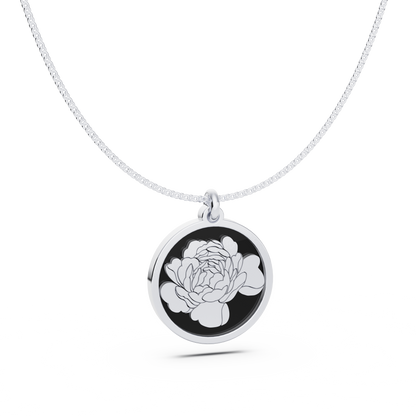 Round Birth Flower Necklace