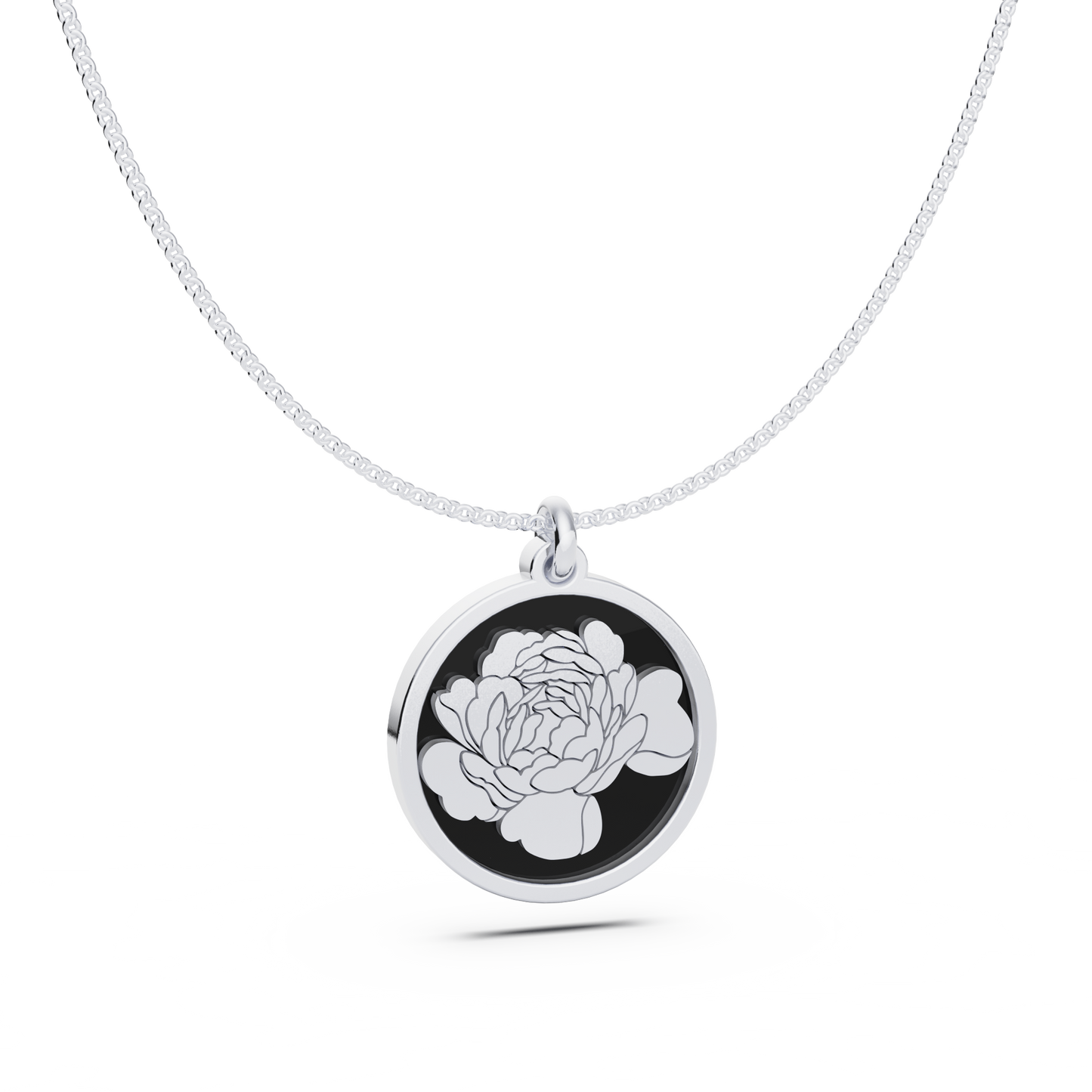 Round Birth Flower Necklace